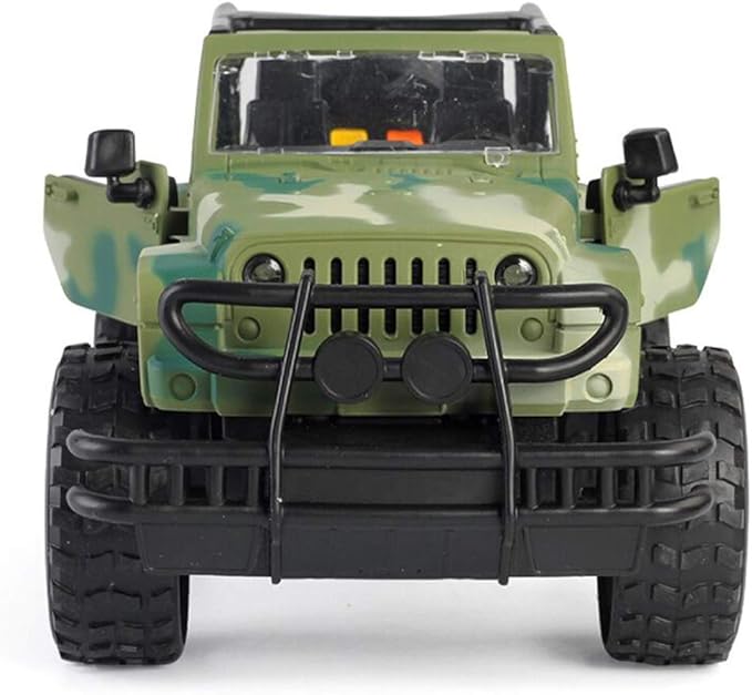 Car Toy 1:16 Off-Road Military Fighter Friction Powered Toy Vehicle with Fun Lights and Sounds