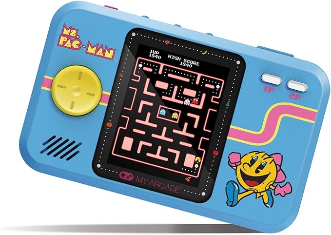 My Arcade Ms. Pac-Man Pocket Player Pro: Retro Games, Portable Games, 2.75" Color Display