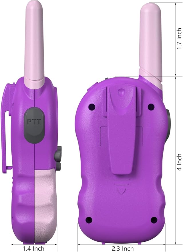 FOREDOM Rechargeable Walkie Talkies for Kids Walkie Talkies Long Range for Boy & Girl Age 3 to 12 Year Old Birthday Toys - 2 Pack