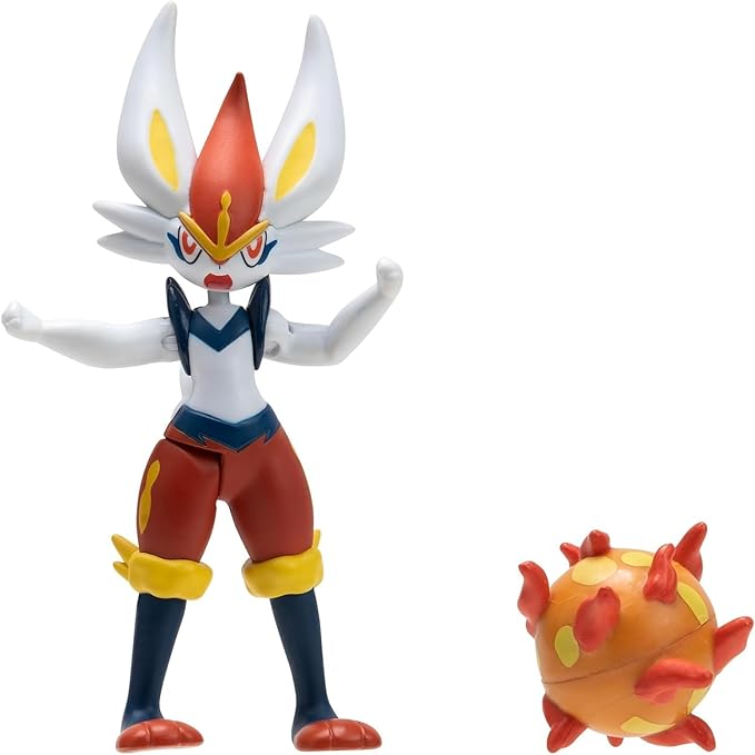 Pokemon Battle Figure 10 Pack - One 4.5-Inch Cinderace Figure Plus Three 3-Inch and Six 2-Inch Battle Figures Including Pikachu (Amazon Exclusive)