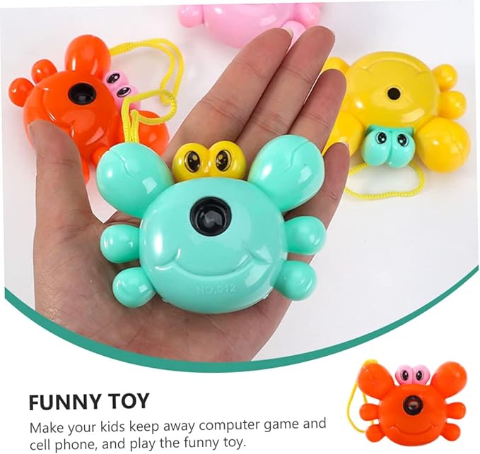 BESTonZON 6pcs Crab Shaped Projection Camera Toy for Boys and Girls Fun Interactive Camera Plaything for Boys and Girls Encourages Imaginative Play and Parent-boy Girl Bonding
