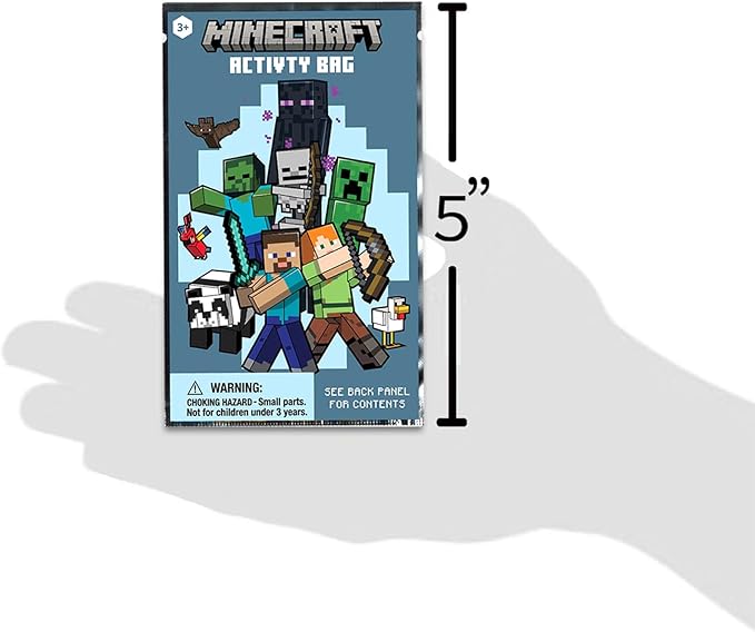 Minecraft Party Favors for Kids Bundle ~ 24 Mini Play Packs with Coloring Books, Stickers, Crayons, More | Minecraft Party Supplies