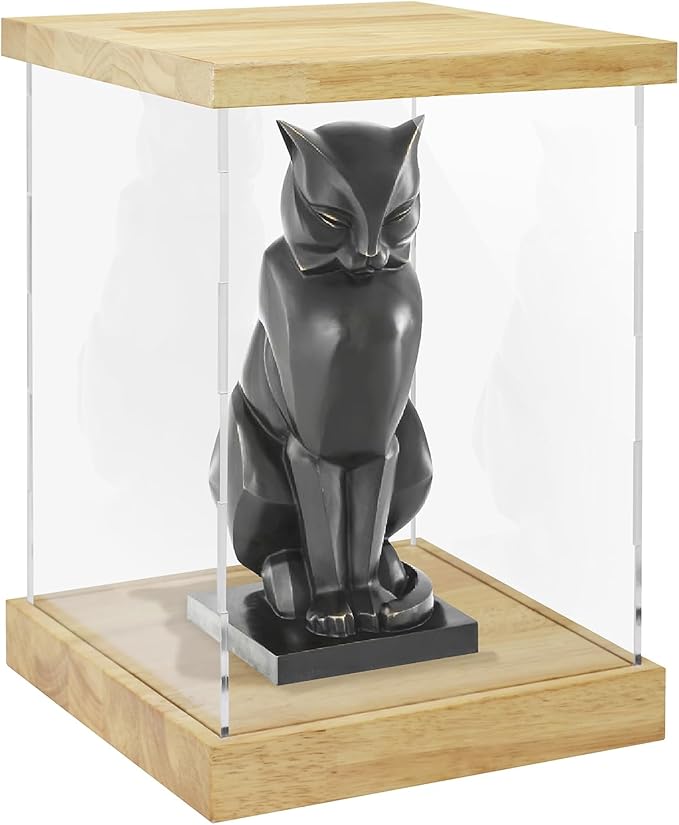 BenchPro Clear Acrylic Display Case for Trophy, Collectibles, Assemble Cube Display Box Stand Dust Proof Protection Showcase for Action Figures Toys. (1.75" & 1" Thick Wood, 17" H x 12" L x 12" D)