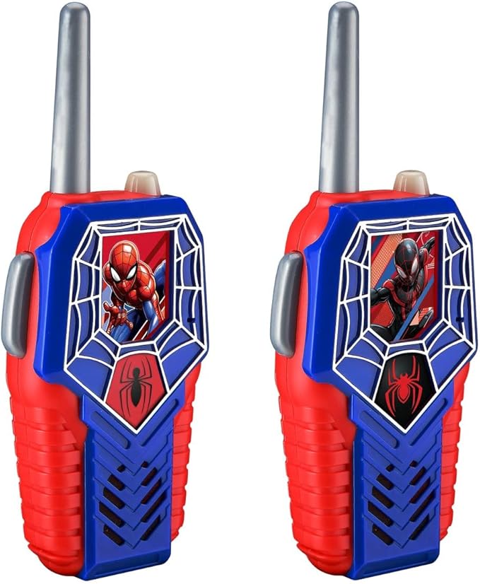 ekids Spiderman Toy Walkie Talkies for Kids, Light-Up Indoor and Outdoor Toys for Kids and Fans of Spiderman Toys