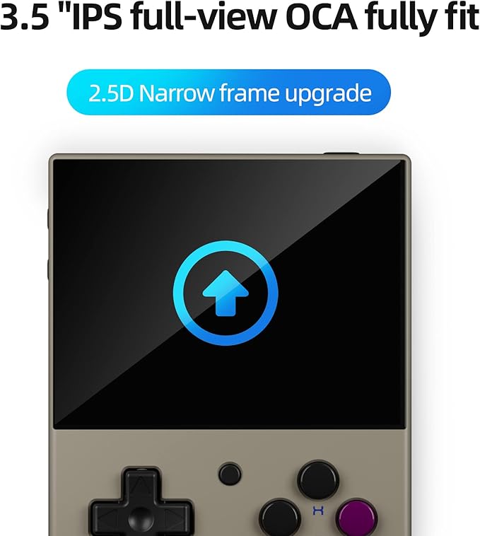 Miyoo Mini Plus Handheld Game Console 3.5 inch Classic System Retro Video Games Consoles Portable Rechargeable Hand Held 64G with Case Gray