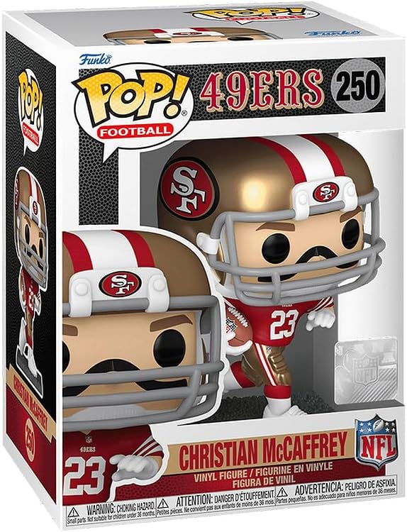 Funko Pop! Football: 49ers - Christian McCaffrey CMC Vinyl Figure Collectibles Bundled with Box Protector