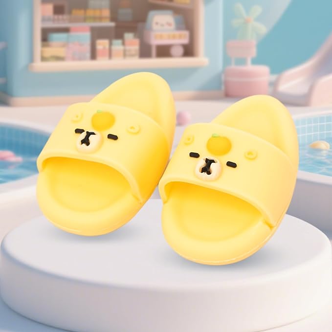 Summer Sandals for Dolls - Blue Open-Toe Slippers, Cute Accessories Easter Gifts for Photography, Display & Collectors Age Limit 15+ Easter Gifts（Yellow）