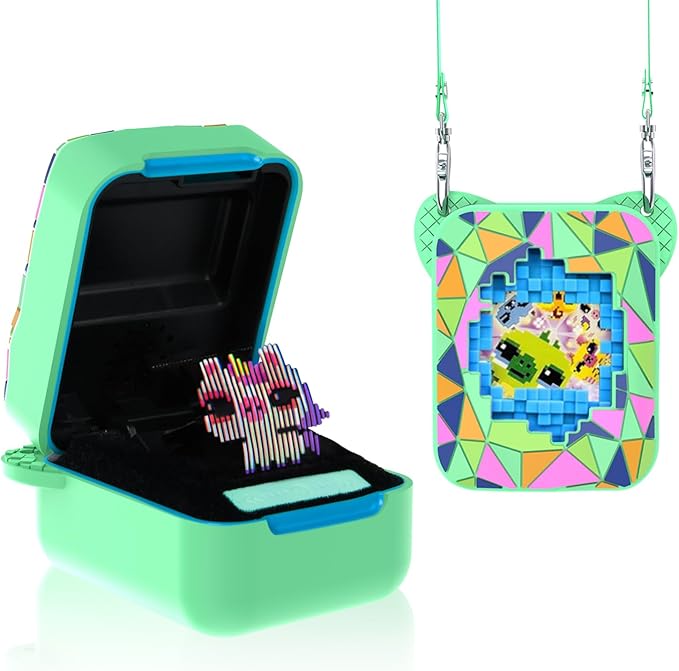 Silicone Case for Bitzee Magicals Digital Pet, Skin Sleeve for Bitzee Magicals Interactive Digital Pet Protective for Girls & Boys with Lanyard (Mint Green)