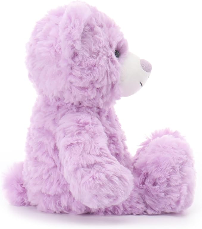 Apricot Lamb Purple Flower Bear Stuffed Animals for Kids, Soft Cute Plush Toys for Baby Girl and Boy, 8 Inches