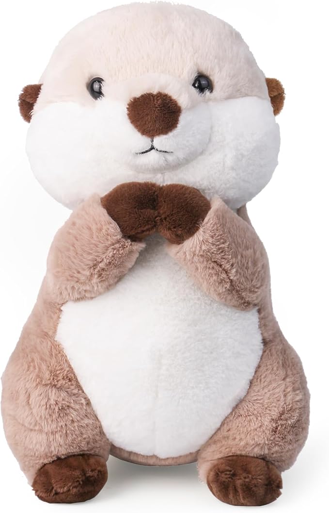 Cute Otter Stuffed Animals Soft Sea Otter Plushie Toy 15.7" Christmas Birthday Party Plush Gift for Kids Children Girls Boys