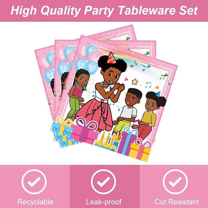 40pcs Gracies Corner Birthday Party Decoration include Napkins,Plates, for Gracies Corner party Supplies