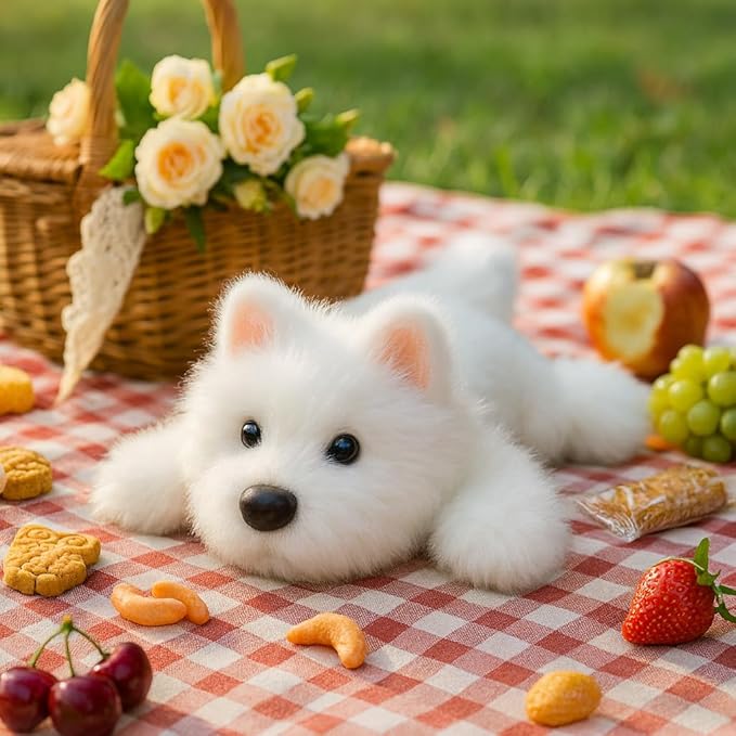 Adorable Westie Stuffed Animal Soft Plush Westie Dog Plush Toy Cute Birthday Gifts for Kids Adults
