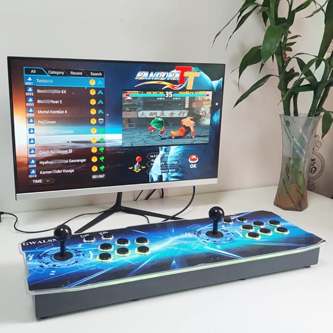 GWALSNTH 3D Pandora Box 80S Pro Arcade Games Console, 16800 in 1 HD Video Games Machine,Plug and Play Game at Home,WiFi Function