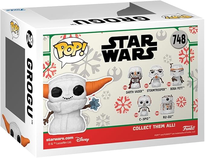 Funko Pop Star Wars: Mandolorian - Grogu (The Child, Baby Yoda) - (Snowman) - Star Wars: The Mandalorian - Collectable Vinyl Figure - Gift Idea - Official Merchandise - Toys for Kids & Adults