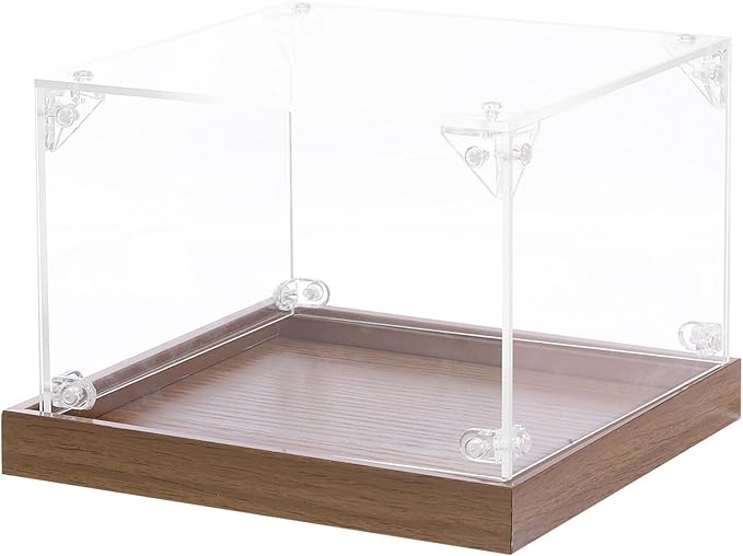MECCANIXITY Acrylic Display Case, 6"x6"x4" Clear Display Box Assemble Dustproof Storage Organizer Showcase for Collectibles Action Figures