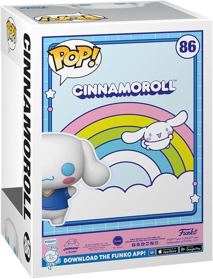 Funko Sanrio Hello Kitty & Friends POP! Animation Cinnamoroll with Soccer Ball (Flocked) Exclusive Vinyl Figure #86