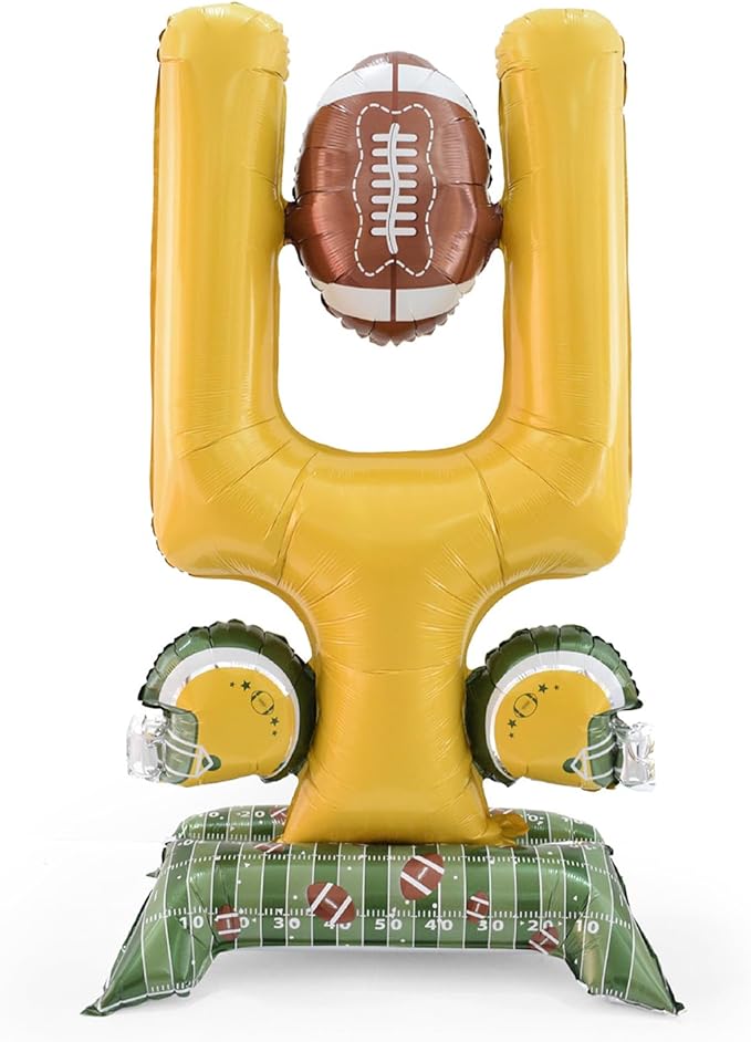 Football Party Supplies, 59 Inch Standing Football Goal Post Balloons for Party Decorations, Sports Theme Birthday, Game Day Celebration, Outdoor & Indoor Photo Backdrop