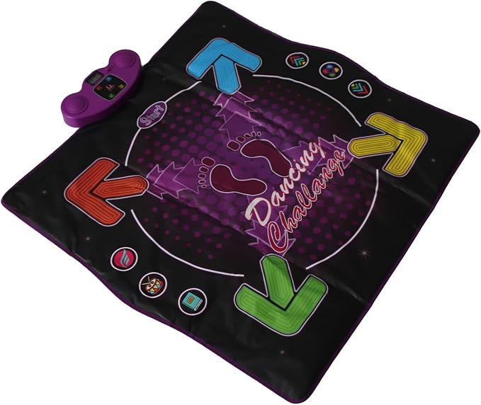 Pilipane Dance Mat Kids Electronic Dance Pad Toy with 4 Game Modes Adjustable Built in Music Non Slip Surface for Children and Adults PVC Material 85x90cm (Non Luminous)