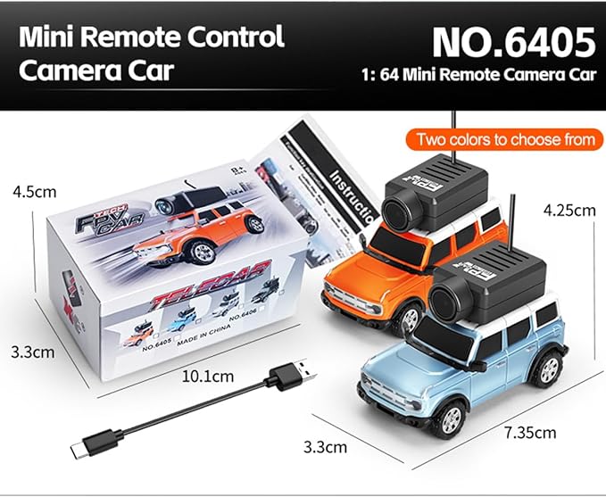 WL 6405 1/64 FPV RC Car, Full Proportional Mini Remote Control Car with APP Auto-Pairing, WiFi Module Control, Camera - RC Gift for Vehicles Fan (RTR Version)