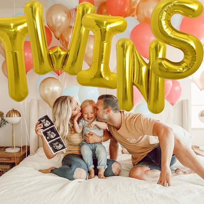 TONIFUL 40 Inch Large Gold Letter Balloons, Helium-Filled Foil Mylar Big Balloons for Birthday Party Anniversary Decorations