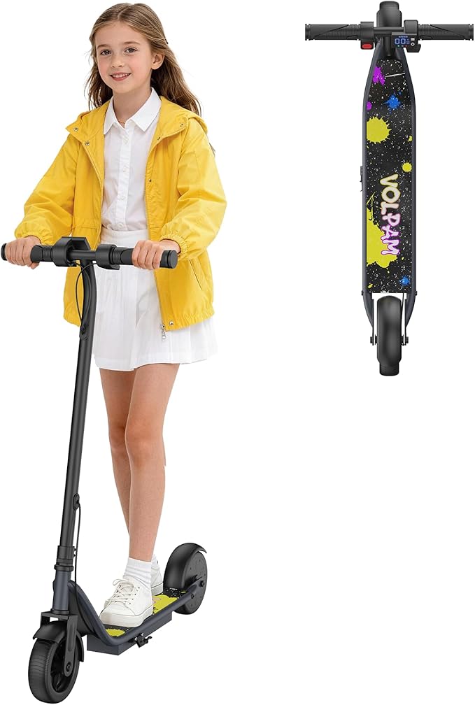 VOLPAM Electric Scooter, 350W/500W Powerful Motor, 8.5"/10" Solid Tires, 19/21Mph, 28/23/21/16 Miles Max Range, Dual Braking