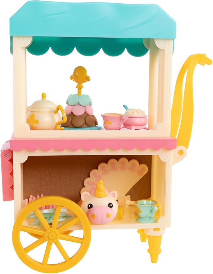 Wild Manes Horse Toys Cherie’s Tea and Treats Cart Playset with Cherie Horse Doll Figure, Includes Brush and Play Accessories