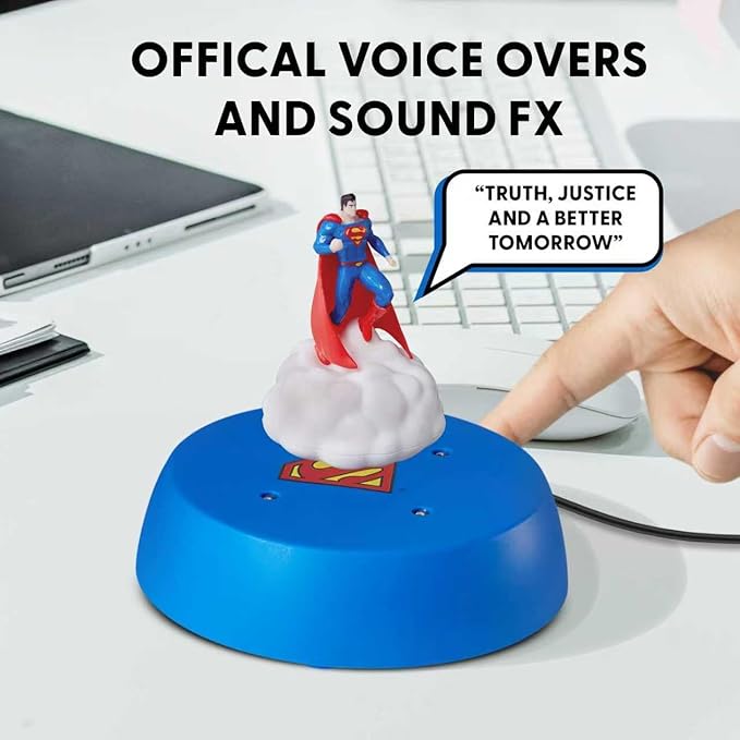 WARNER BROS Officially Licensed Superman Magnetic Floating Collectible Figurine with LED Lights – Levitating Superhero Display for Home Décor & Gifts