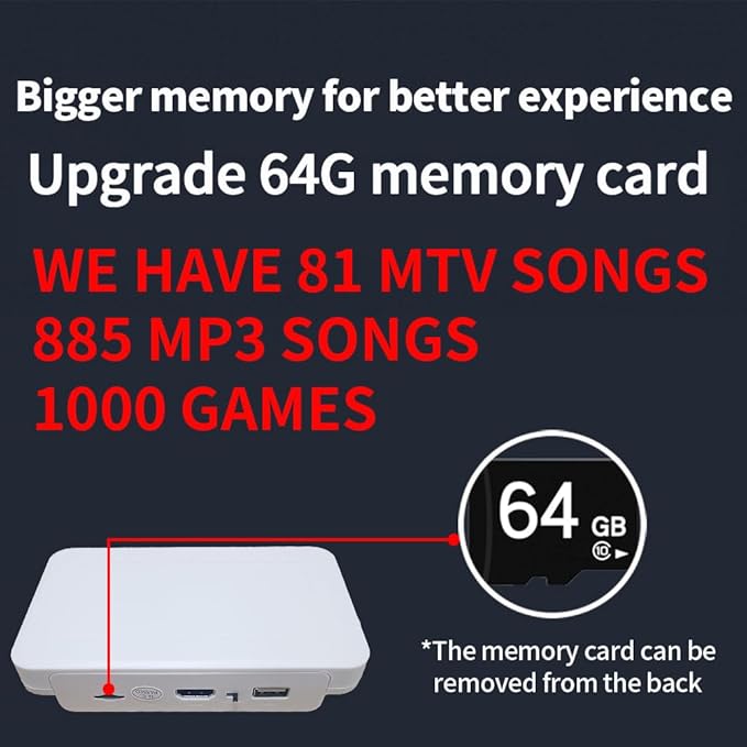 HDMI Dance Mat with Upgraded 64GB Memory Card,1000 Games,885 Songs and 81 MTVs;Features Dance,Yoga,Aerobics,Running,Sports and Puzzle Game Modes Flannel Material.A for Kids.