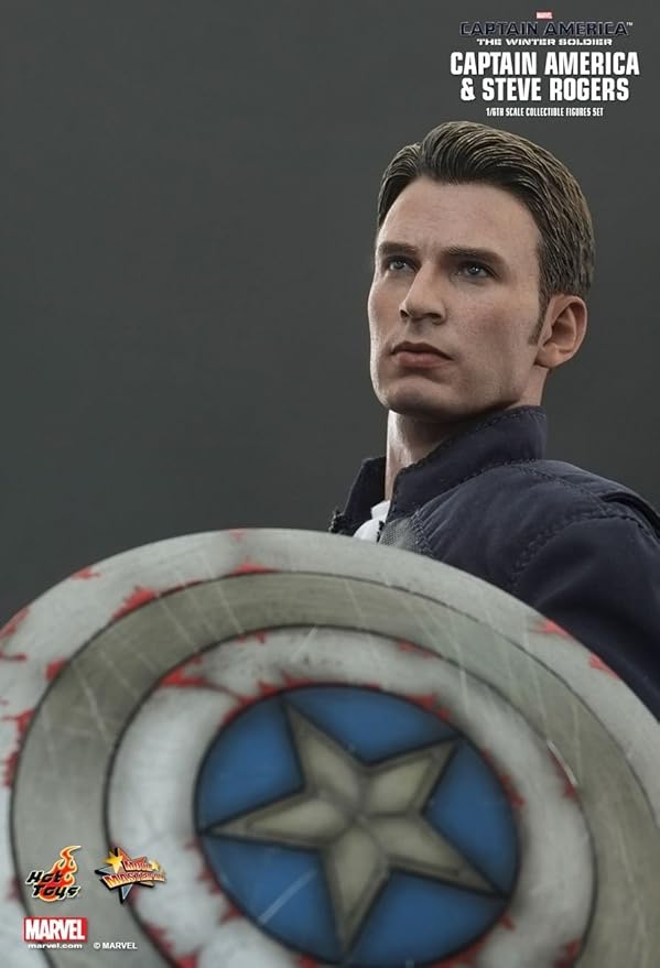 Hot Toys The Winter Soldier Movie Masterpiece Captain America & Steve Rogers Collectible Figure Set