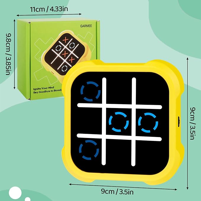 Electronic Tic Tac Toe Game - Electronic Puzzles Portable Handheld Games, 3-in-1 Tic Tac Toe Bolt Game Travel Tic Tac Toys for Educational Memory Growth, Infinite Tic-Tac-Toe Board Games for Ages 3+