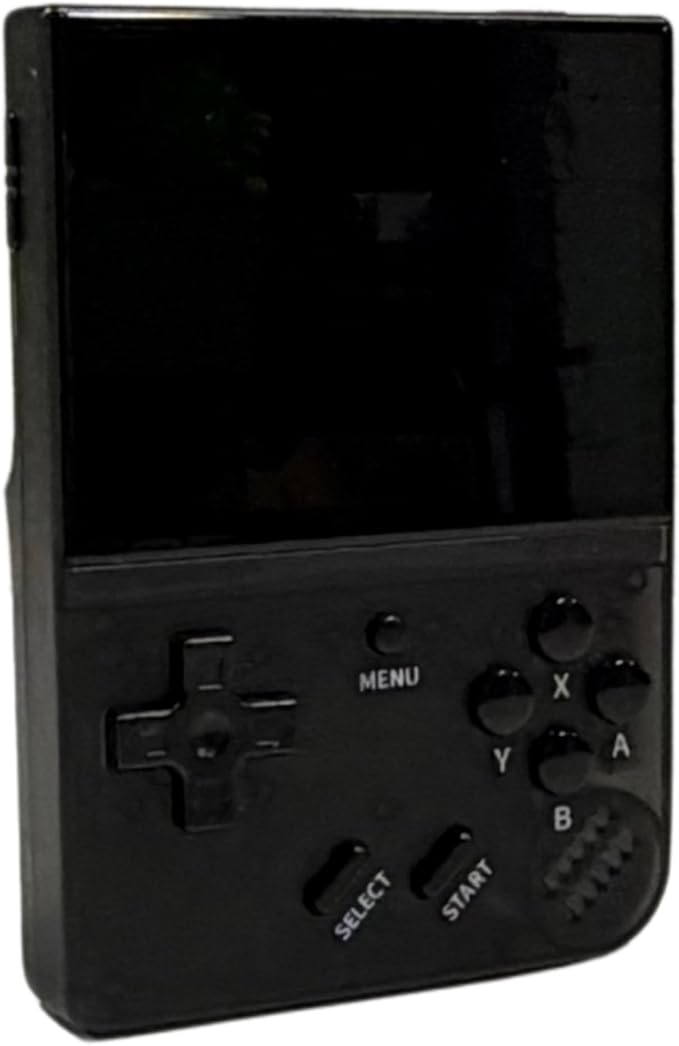 Nerdy Boy Retro Handheld Game Console – 3.5” IPS Screen, 64GB, Portable Emulator System with 12 Classic Platforms, 2000mAh Battery, AV Out – Retro Gaming Device (Onyx)