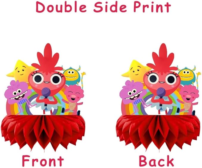8Pcs Songs Table Centerpiece Birthday Party Supplies Double Side Table Decorations for Songs Themed Party Decorations