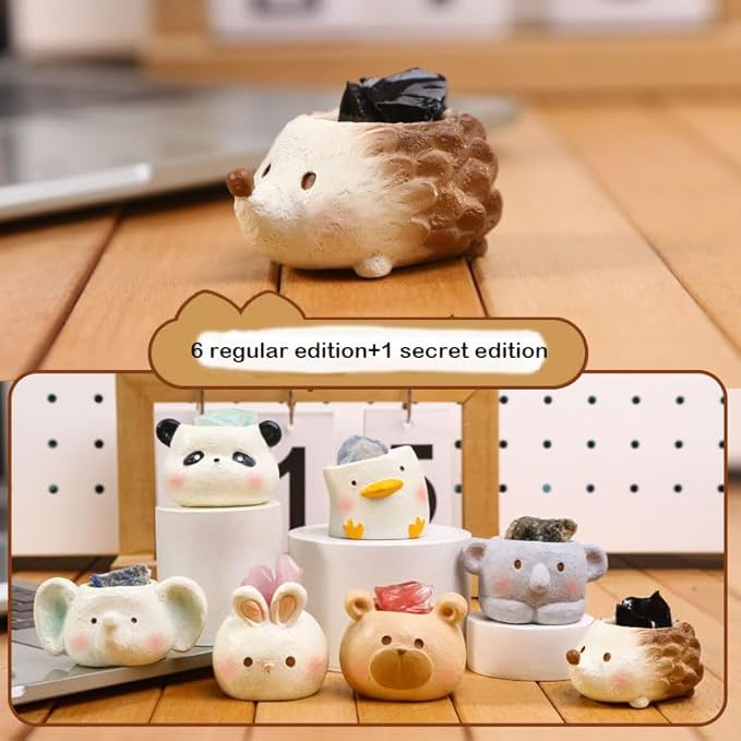 Surprise Box Figures Diamond Crystal Animals Friends Cup, Mystery Bag Random Design Action Figures Figurine Collectible Home Desk Car Decoration, Birthday Christmas New Year Gift -Single Box