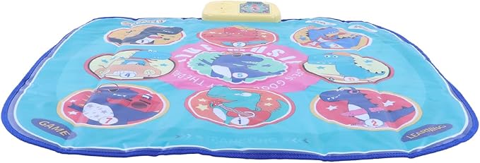 Musical Dance Pad, Dance Mat, Electronic Music Pad for Kids, Toddlers, Foldable Levels Dinosaur Challenge, with Bright Colors,