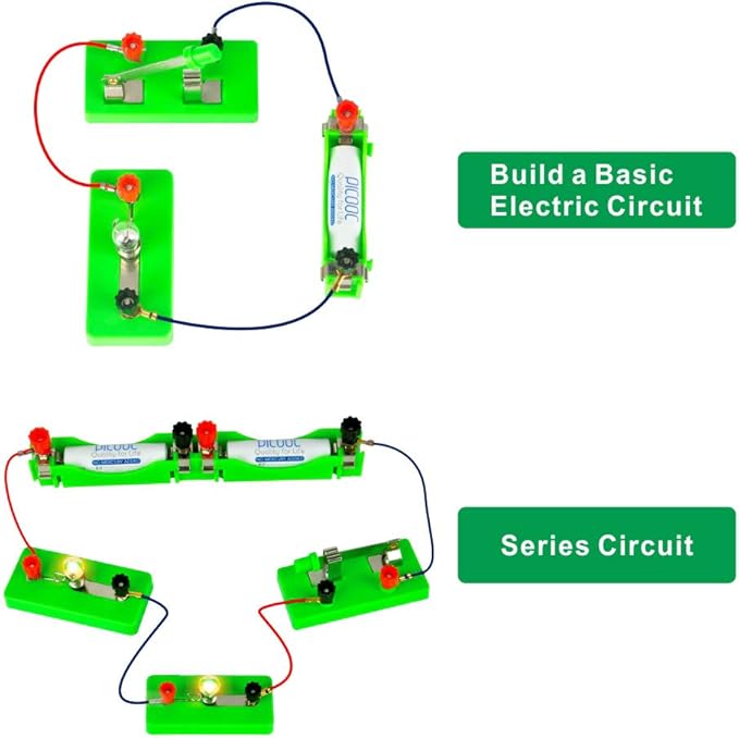 OSOYOO Electricity Circuit Learning Kit for Science Study,Series Circuit Parallel Circuit, Physics Experiments Learning Tool