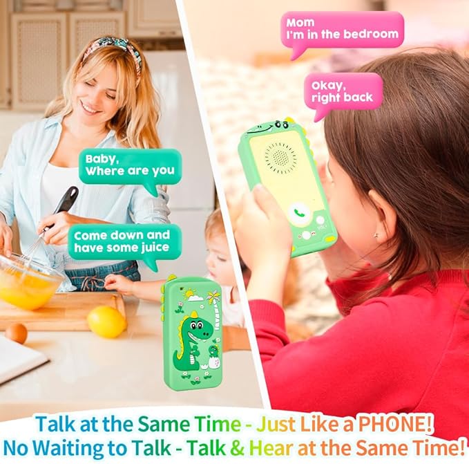 Walkie Talkies for Kids 2 Pack,Valentines Kids Gifts Instant Talker Long Range Chat Mode Talk & Hear at The Same Time Rechargeable Gift for 3-9Years Girls Boy Outdoor,Games, Hiking,Camping