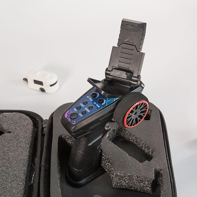 WL 6405-C 1/64 FPV RC Car, Full Proportional Mini Remote Control Car with APP Auto-Pairing, WiFi Module Control, Camera - Includes Storage Case ＆ Tow Trailers (RTR Version)