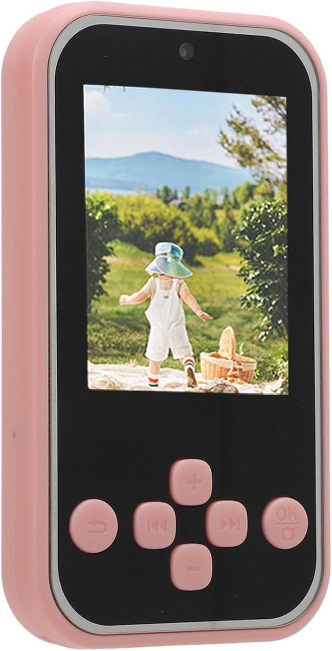 Tbest 96MP Digital Camera 2.4 Inch Display Multifunction High Definition 1920x1080 Dual Lens Portable MP3 Music Player Electronic Books for Kids Beginners Travelers ABS Black (Roseate)