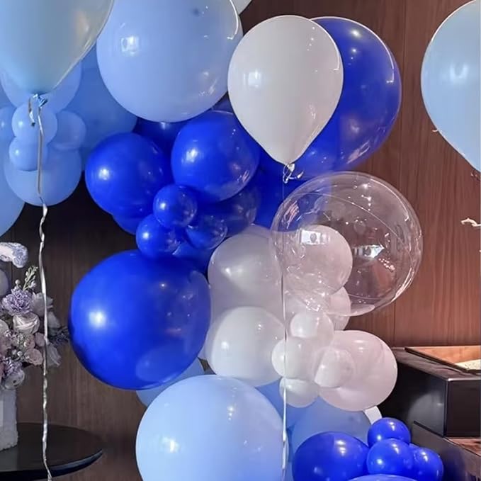 100 Pieces Blue UV Neon Glow in the Dark Balloons Neon Party Supplies Black Light Balloon for Hanukkah Glow Helium Fluorescent Latex Balloons for Birthday Party Decoration