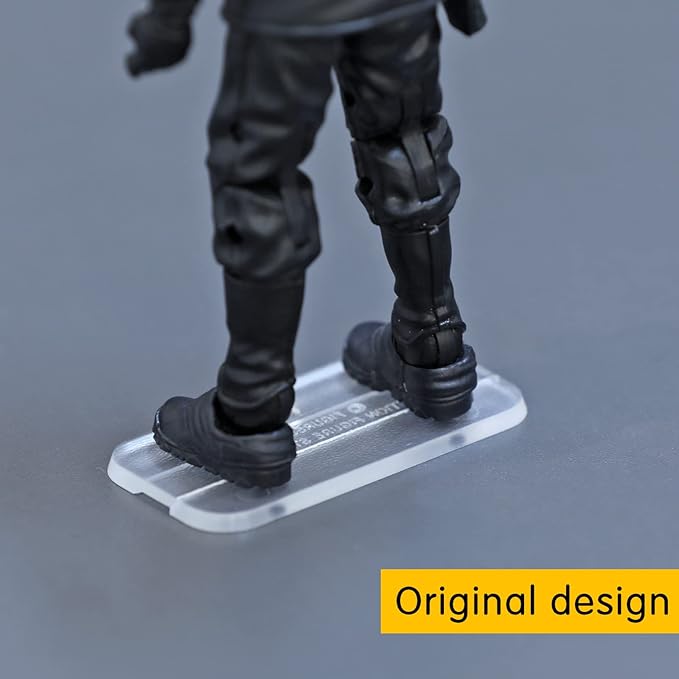 56PCS Action Figure Stand Bases, Assembly Display Holder Accessories, Fit for Most 6inch Figures, Transparent/ Mix Square & Round Shape