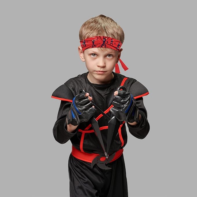 ZOIIWA 24Pcs Karate Headbands Birthday Party Favors Red Karate Themed Headbands Party Decorations for Kids Boys Girls Birthday Party Supplies, Decorations, and Gifts, Adjustable Size