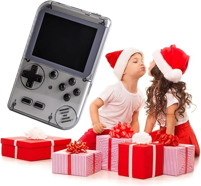 Retro Mini Game Machine with 400 Classical FC Games Handheld Game Console 2.8-Inch Color Screen Support for TV Output , Presents Birthday for Kids, Adults (Gray)