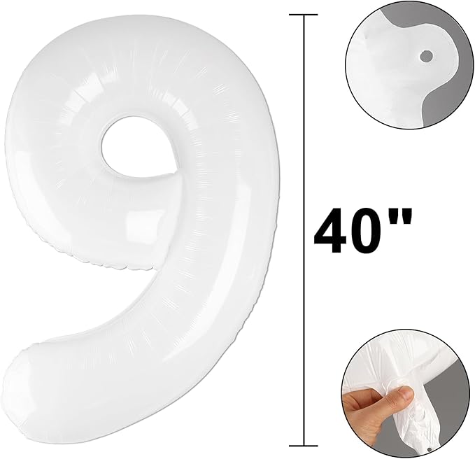 40 Inch White Number 29 Digital Balloon,Jumbo Mylar Foil Helium Balloon for 29 Balloons for Birthday Party,Wedding Anniversary Party Decorations