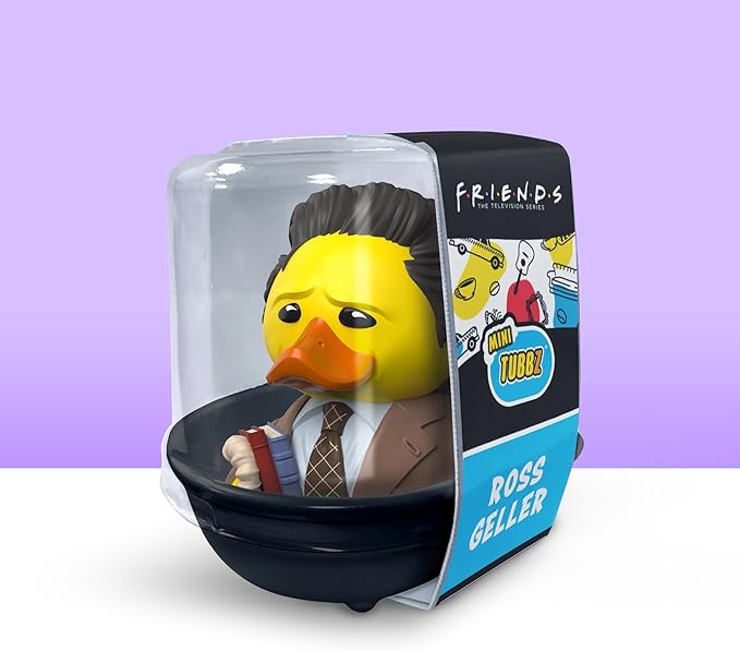 TUBBZ Mini Ross Geller Collectible Vinyl Rubber Duck Figure - Official Friends Merchandise - Retro Comedy Movies & TV
