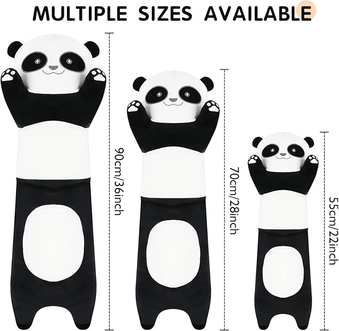 36 inch Cute Giant Panda Bear Plush Soft Body Pillow Plushies, Large Long Panda Stuffed Animals Toy Big Doll, Gift for Kids Girls and Boys, Birthdays