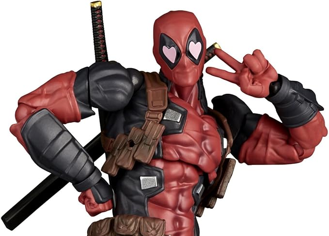 Kaiyodo Revoltech Amazing Yamaguchi Deadpool Ver. 2.5, Total Height: Approx. 6.7 inches (170 mm), Non-scale, PVC & ABS, Painted Action Figure, NR050