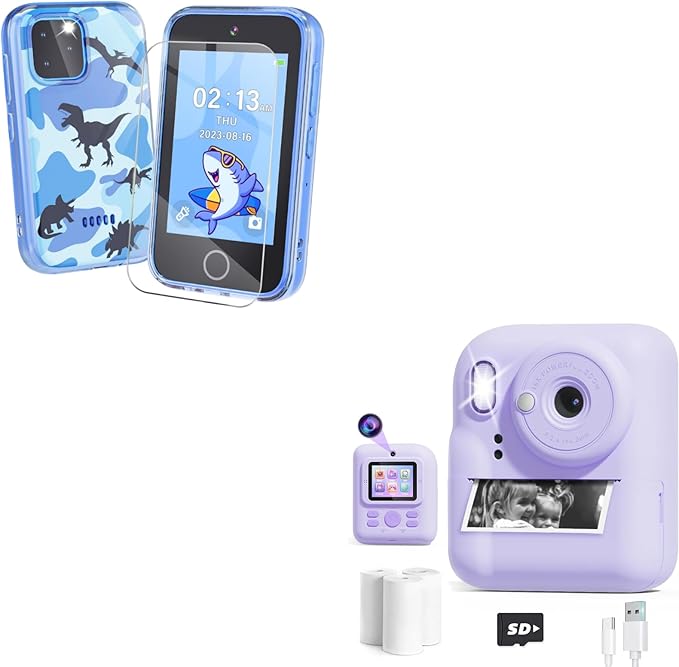 Kids Smart Phone 3.5" Touchscreen + Kids Camera Instant Print