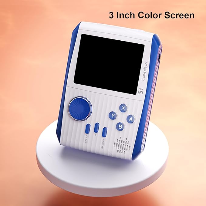 Retro Game Console Handheld, Mini Handheld Game Console for Kids with 666 Classic Retro Games, 1020mAh Rechargeable Battery, 3 Inch Screen Gameboy, Birthday for Boy Girl (White)