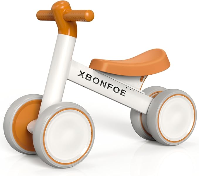 Baby Balance Bike for 1 Year Old Boys Girls, 10-24 Month Toddler Balance Bike, Baby Bike with No Pedal 4 Silence Wheels, First Ride on Toys with Adjustable Soft Seat, First Birthday Gifts