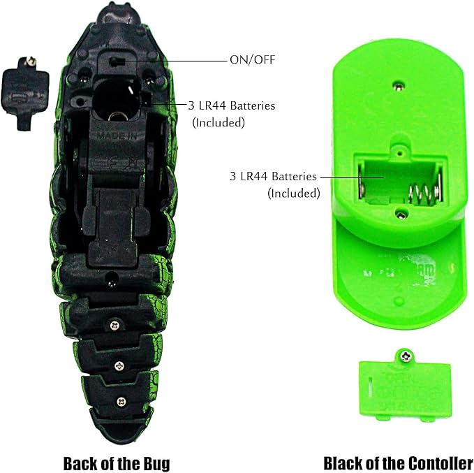Tipmant RC Bug Remote Control Worm Realistic Caterpillar Inchworm Electronic Animal Toys Fake Insect Car Vehicle Kids Birthday Gifts (Green)